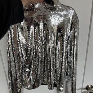 Sequin Turtleneck